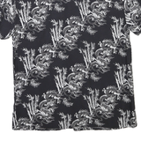 INSIDE Mens Black & White Patterned Shirt S Short Sleeve Lightweight Casual