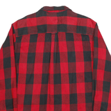 GUIDE SERIES Mens Red & Black Check Shirt XL Button Fastening Casual Cotton