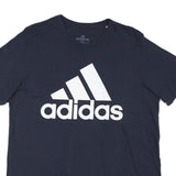 ADIDAS Mens Navy Blue Logo Graphic T-Shirt L Short Sleeve Crew Neck Casual