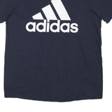 ADIDAS Mens Navy Blue Logo Graphic T-Shirt L Short Sleeve Crew Neck Casual