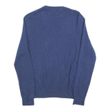 POLO RALPH LAUREN Mens Blue Jumper Plain Crew Neck Basic Knit S Wool Classic