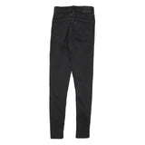 LEVI'S Womens Black Slim Skinny Denim Raw W23 L28 Zip Cotton Blend Jeans