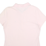 TOMMY HILFIGER Womens Pink Short Sleeve Polo Shirt L Cotton Blend Logo