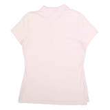 TOMMY HILFIGER Womens Pink Short Sleeve Polo Shirt L Cotton Blend Logo