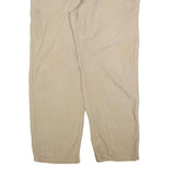 CARHARTT Mens Relaxed Beige Workwear Cotton Blend Trousers W42 L34 Zip Closure