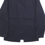 MARQUARDT & SCHULZ Mens Navy Blue Cotton Blend Zip Jacket S Plain Classic Casual