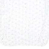 JANTZEN TAILOR Mens White & Light Blue Patterned Cotton Shirt L Button Long