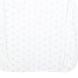 JANTZEN TAILOR Mens White & Light Blue Patterned Cotton Shirt L Button Long