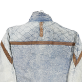 URBAN EQUIPMENT Mens Blue Denim Style Jacket L Cotton Blend Zip Patterned