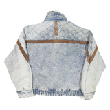 URBAN EQUIPMENT Mens Blue Denim Style Jacket L Cotton Blend Zip Patterned