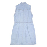 CASA BLANCA Womens Blue Cotton Sleeveless Shift Dress Size M Casual Summer