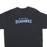 GILDAN Mens Black Geneva Seahawks Graphic T-Shirt XL Short Sleeve Crew Neck