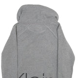 CALVIN KLEIN PERFORMANCE Womens Grey Cowl Neck Sweatshirt M Logo Print Casual