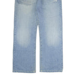 KENVELO Mens Jeans Blue Regular Straight Denim Light W36 L32 Distressed Pockets