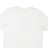 NIKE Mens White M Cotton Blend Graphic T-Shirt Short Sleeve Crew Neck Casual