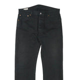 LEVI'S 501 Mens Black Regular Straight Denim Dark W34 L28 Button Fly Cotton