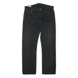 LEVI'S 501 Mens Black Regular Straight Denim Dark W34 L28 Button Fly Cotton