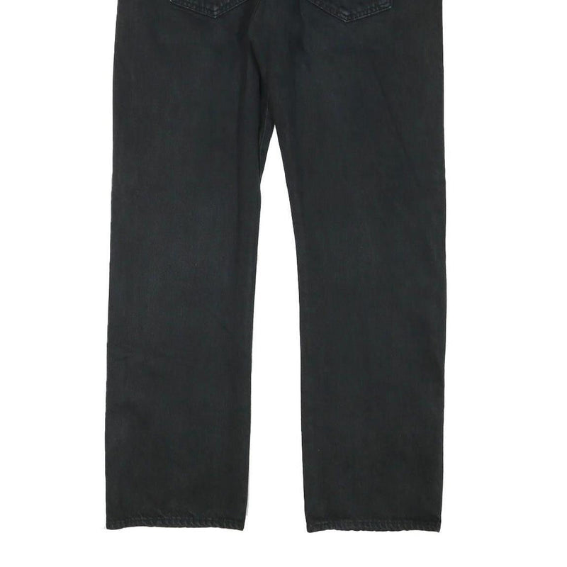LEVI'S 501 Mens Black Regular Straight Denim Dark W34 L28 Button Fly Cotton
