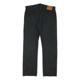 LEVI'S 501 Mens Black Regular Straight Denim Dark W34 L28 Button Fly Cotton