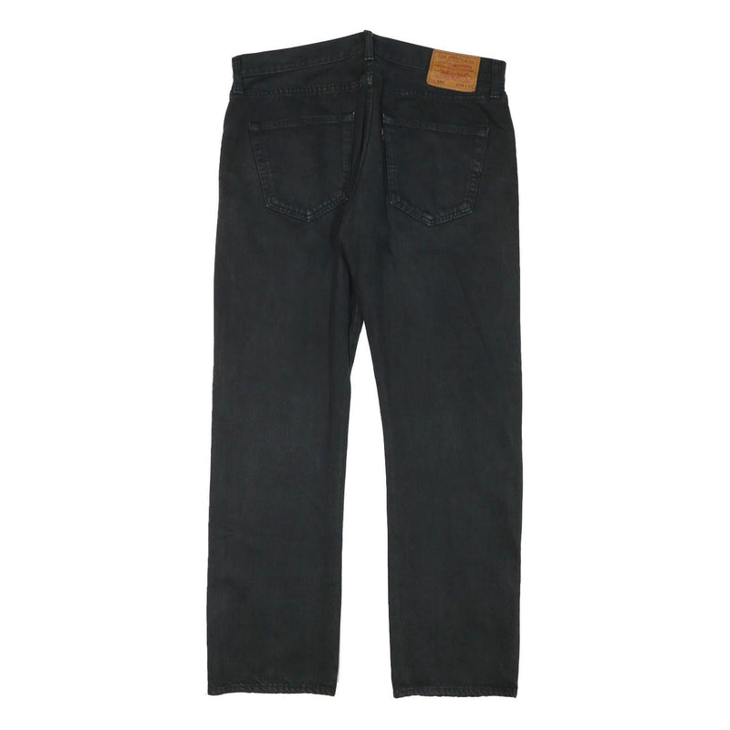 LEVI'S 501 Mens Black Regular Straight Denim Dark W34 L28 Button Fly Cotton