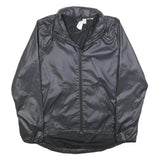 ADIDAS Womens Black Lightweight Zip Jacket S Polyester Plain Sportswear