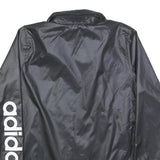 ADIDAS Womens Black Lightweight Zip Jacket S Polyester Plain Sportswear