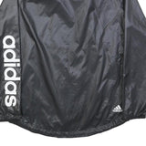 ADIDAS Womens Black Lightweight Zip Jacket S Polyester Plain Sportswear