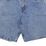 FADED GLORY Mens Blue Denim Relaxed Fit Shorts L W36 Cotton Blend Casual Summer