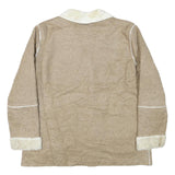 NORTHERN REFLECTIONS Womens Beige Paisley Button Jacket XL Polyester Blend