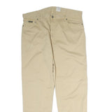 CALVIN KLEIN JEANS Mens Cotton Blend Beige Regular Fit Straight Trousers W38 L30