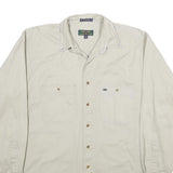 ALEXANDER JULIAN Mens Beige Cotton Shirt L Casual Button Pocket Long Sleeve