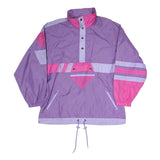 RODEO Womens Purple & Pink Colourblock Jacket M Polyester Blend Button Closure