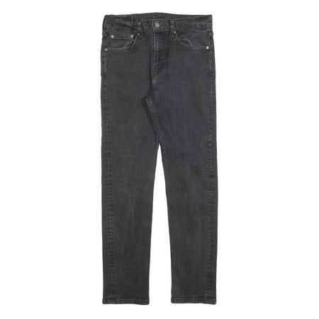 LEVI'S 502 Mens Jeans Black Slim Skinny Denim Medium W32 L30 Zip Cotton Blend