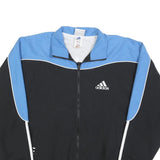 ADIDAS Mens Black & Blue Sports Track Jacket XL Polyester Zip Athletic