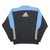ADIDAS Mens Black & Blue Sports Track Jacket XL Polyester Zip Athletic