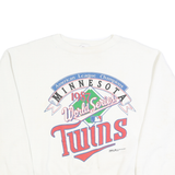 PRO KNIT Womens White Minnesota Twins Crew Neck XL 1987 World Series Sweatshirt