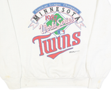 PRO KNIT Womens White Minnesota Twins Crew Neck XL 1987 World Series Sweatshirt