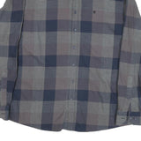 PIERRE CARDIN Mens Grey & Blue Check Shirt L Button-Down Collar Long Sleeve