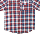 WRANGLER Mens Blue & Red Checked Shirt L Casual Summer Button Up