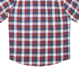WRANGLER Mens Blue & Red Checked Shirt L Casual Summer Button Up