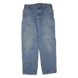 CARHARTT Mens Regular Blue Denim Jeans W38 L34 Workwear Utility Zip Fly