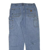 CARHARTT Mens Regular Blue Denim Jeans W38 L34 Workwear Utility Zip Fly