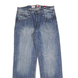 TAKE TWO Mens Regular Fit Straight Blue Denim Jeans W32 L32 Classic Cotton Blend