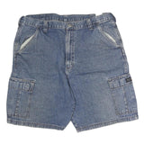 WRANGLER Mens Denim Blue Cargo Shorts 2XL W40 Casual Cotton Relaxed Fit