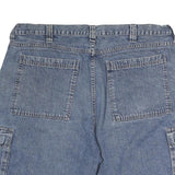 WRANGLER Mens Denim Blue Cargo Shorts 2XL W40 Casual Cotton Relaxed Fit
