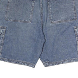 WRANGLER Mens Denim Blue Cargo Shorts 2XL W40 Casual Cotton Relaxed Fit