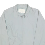 Mens Grey Cotton Blend Casual Jacket M Zip Closure Plain Lightweight