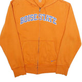 NIKE Mens Orange Boise State Zip Hoodie M Casual Cotton Blend