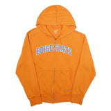 NIKE Mens Orange Boise State Zip Hoodie M Casual Cotton Blend