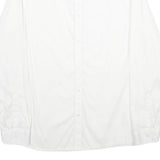 GUESS Mens White Cotton Blend Shirt M Long Sleeve Casual Button Down Collar